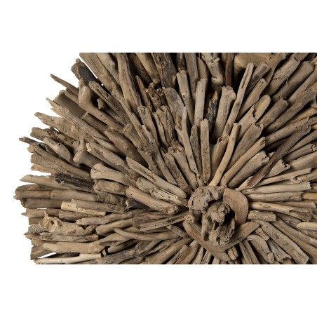 Décoration murale ronde bois flotté SAM 80x80cm
