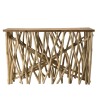 SAM - Wooden Console Table Teak Nature 120x35cm Driftwood Legs