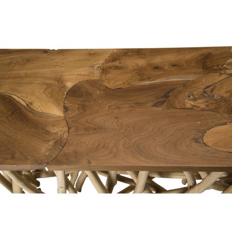Console SAM bois teck naturel 120x35cm