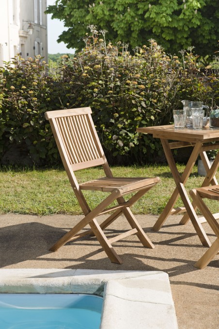 FUN - Set of 2 Java Teak Garden Chairs | Premium Solid Teak Furniture