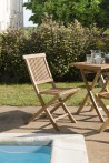 Ensemble 2 chaises jardin Java bois Teck