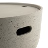 Table basse de jardin ronde HECTOR 58x58 cm béton