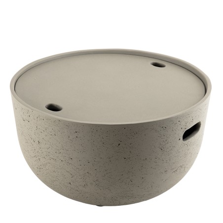 Table basse de jardin ronde HECTOR 58x58 cm béton
