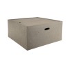 Table basse de jardin carrée HECTOR 68x68 cm béton