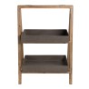 HECTOR Plant Stand and Resin Shelf - Concrete and Acacia - Small Size