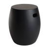 Table d'appoint de jardin ronde HECTOR en béton noir 43x43 cm
