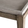 HECTOR - Square Concrete Garden Coffee Table 83x83 cm with Acacia Wood Legs