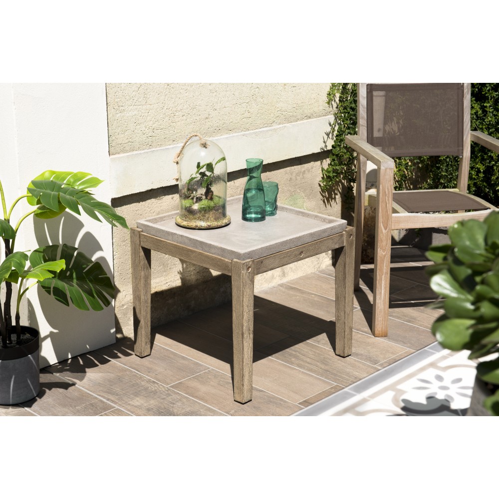 HECTOR Square Concrete Garden Side Table 53x53 cm HECTOR Square Concrete Garden Side Table 53x53 cm