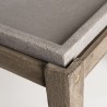 Table d'appoint de jardin HECTOR en béton et bois Acacia