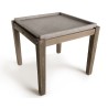 Table d'appoint de jardin HECTOR en béton et bois Acacia