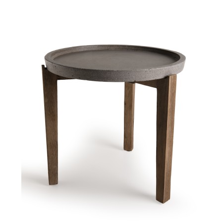 HECTOR - Round Concrete Garden Side Table 50x50 cm