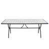 VICTOIRE Rectangular Garden Table 203x102 cm - Black Metal Legs