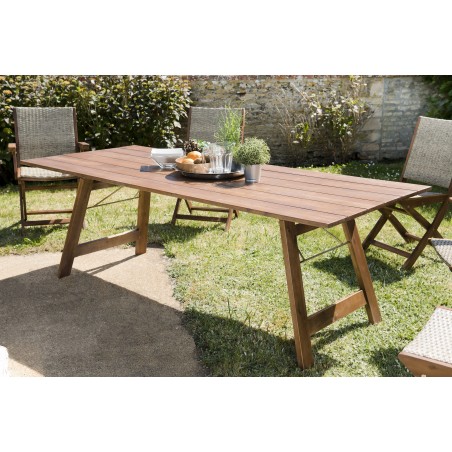 VICK Rectangular Folding Garden Table 220x90 cm - Outdoor Dining Table