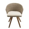 Chaise de jardin VICTOIRE en rotin synthétique - Naturelle