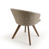 VICTOIRE Garden Chair - Natural Synthetic Rattan with Ecru Cushion