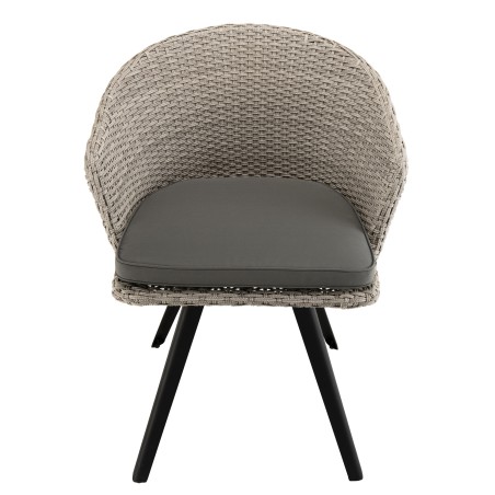 VICTOIRE Grey Synthetic Rattan Garden Chair - Stylish and Durable