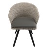 Chaise de jardin VICTOIRE en rotin synthétique gris