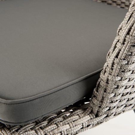 Chaise de jardin VICTOIRE en rotin synthétique gris