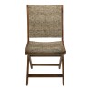 VICTOIRE Set of 2 Folding Garden Chairs - Acacia Wood & Rattan