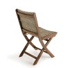 VICTOIRE Set of 2 Folding Garden Chairs - Acacia Wood & Rattan