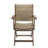 VICK - Set of 2 Folding Garden Armchairs | Acacia Wood & Rattan