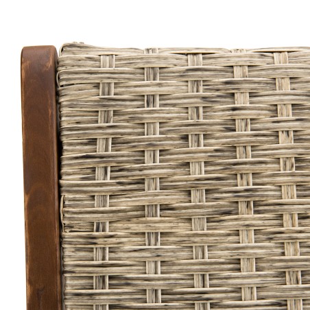 VICTOIRE - Set of 2 Folding Garden Armchairs | Acacia Wood & Rattan