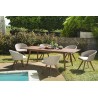 Victoire Wooden Garden Furniture Set for 8/10 People - Extendable Table & Armchairs