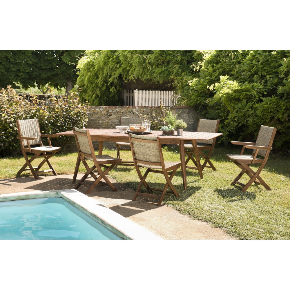 Salon de jardin VICTOIRE en bois 8/10 pers Salon de jardin VICTOIRE en bois 8/10 pers