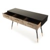 DORRIE Black Console Table with 3 Drawers - Scandi Style