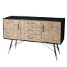 Buffet DORRIE noir 2 portes 3 tiroirs