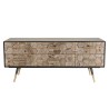 DORRIE - Black TV Stand with 6 Drawers, Scandi-Style