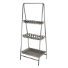 HELENA - Grey Zinc Triangular Shelf | 3 Tier Metal Structure