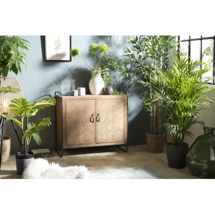 Buffet HELENA - Sapin marqueté pieds métal