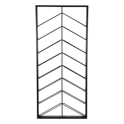 HELENA - 8-Tier Black Metal Wine Rack | Holds 16 Bottles