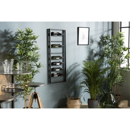 HELENA - 8-Level Black Metal Bottle Rack