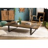 Table basse MATHIS en bois massif et métal gris anthracite
