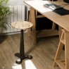 ROMAIN Industrial Stool - Recycled Acacia Seat - Adjustable Height