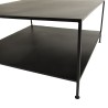 ROMAIN Square Industrial Coffee Table 80x80cm Black Metal