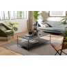 Table basse rectangulaire noire industrielle ROMAIN
