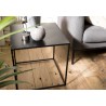 ROMAIN Industrial Square Metal End Table 45x45cm Black