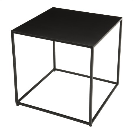 ROMAIN Industrial Square Metal End Table 45x45cm Black