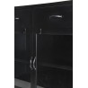ROMAIN Industrial Black Metal Sideboard - 2 Doors, 2 Drawers