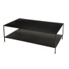 Table basse rectangulaire noire industrielle ROMAIN
