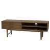 LARA Brown TV Stand with 2 Drawers and 2 Niches | Mindi Wood