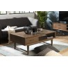 Table basse rectangulaire LARA marron bois Mindi