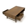 Table basse rectangulaire LARA marron bois Mindi