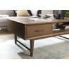 LARA Rectangular Brown Coffee Table with 2 Drawers and 1 Niche - Mindi Wood