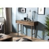 LARA Brown Console Table with 2 Drawers - Mindi Wood