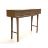 Console LARA marron 2 tiroirs bois Mindi