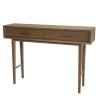 LARA Brown Console Table with 2 Drawers - Mindi Wood